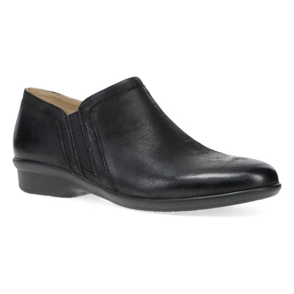 Cheryl Wide Black Burnished Nubuck