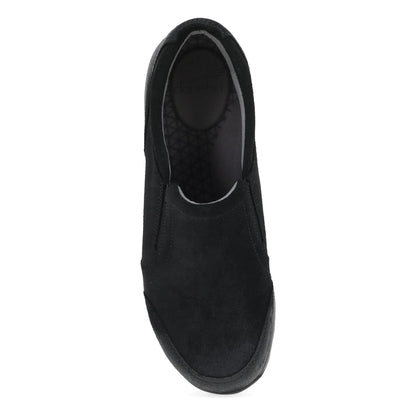 Pippy Black Waterproof Burnished Suede