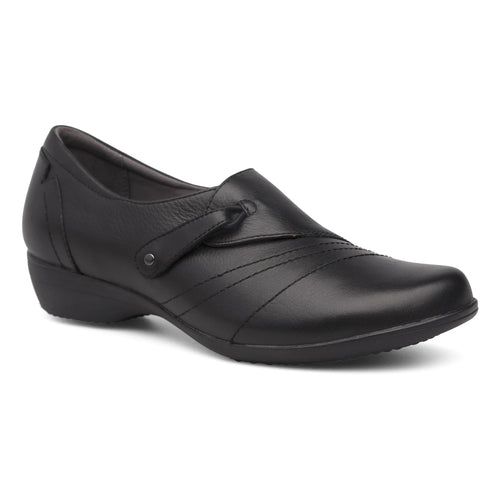 Franny Wide Black Leather