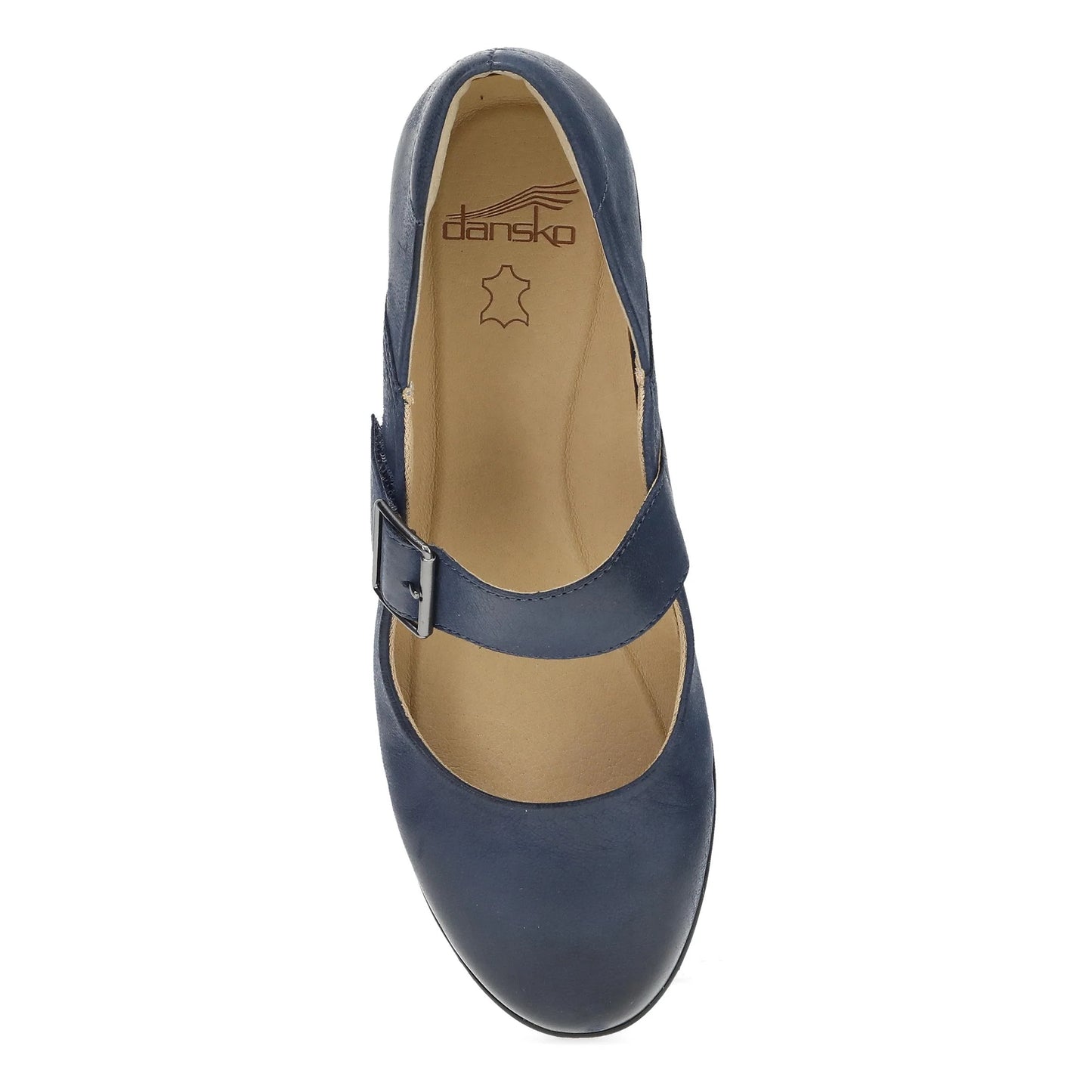 Collette Wide Navy Burnished Nubuck