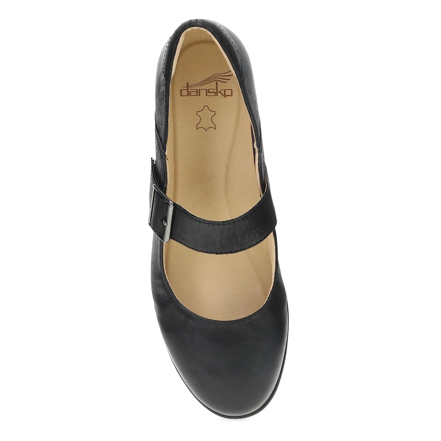 Collette Wide Black Burnished Nubuck