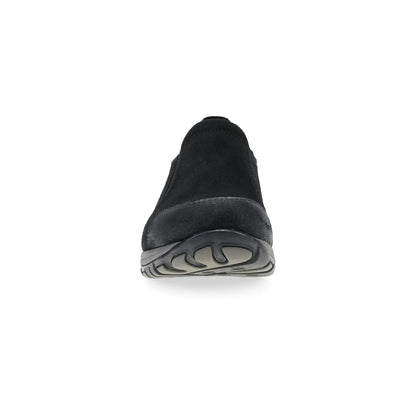 Pippy Wide Black Waterproof Burnished Suede