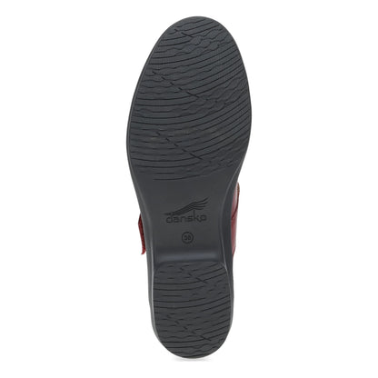 Collette Wide Red Burnished Nubuck
