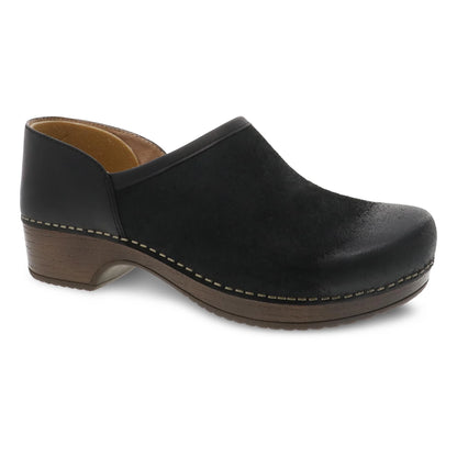 Brenna Black Burnished Suede