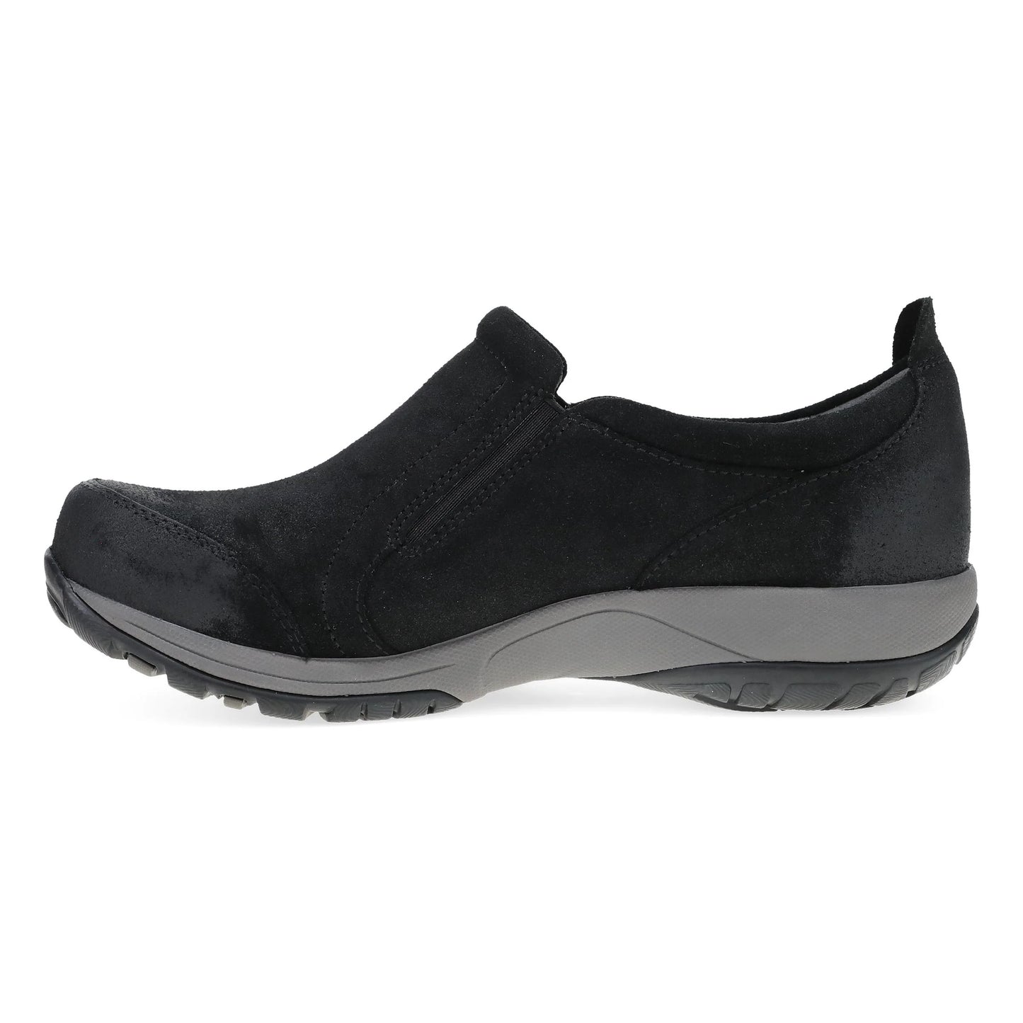 Pippy Wide Black Waterproof Burnished Suede